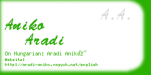 aniko aradi business card